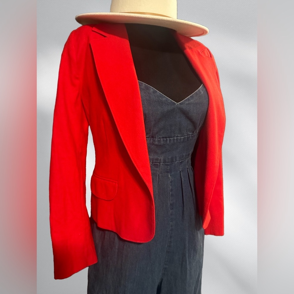 Rich red vintage wool fitted Pendleton blazer